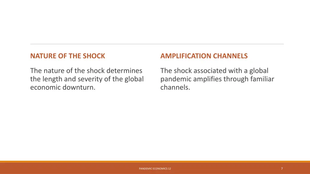nature of the shock