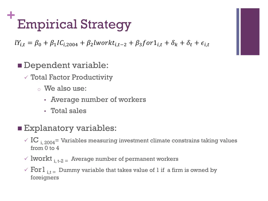 empirical strategy