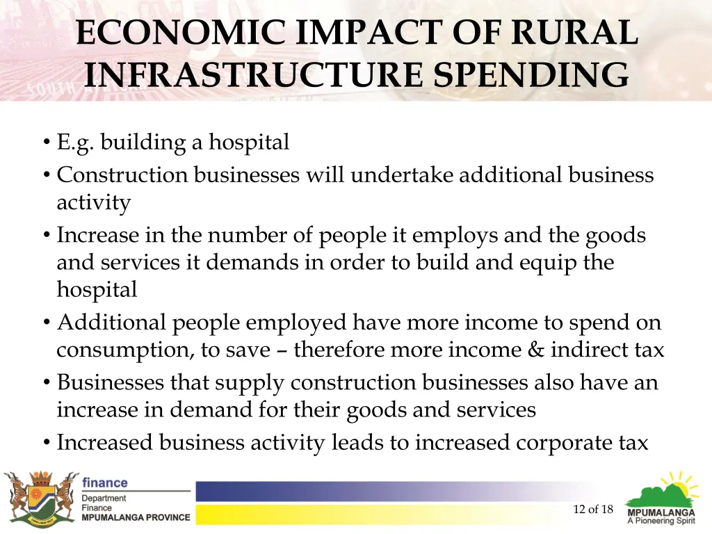 economic impact of rural infrastructure spending 1