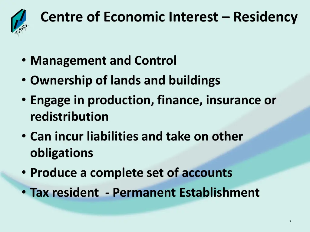 centre of economic interest residency