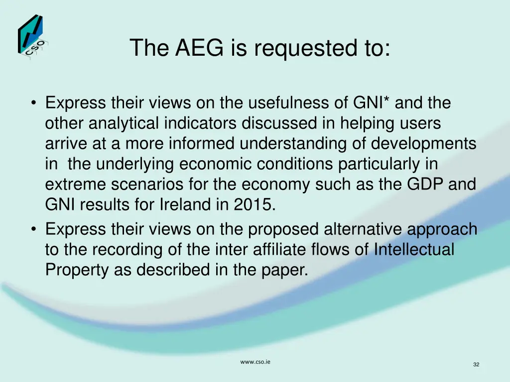 the aeg is requested to