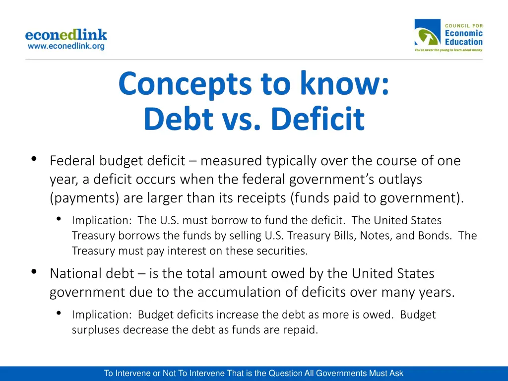 federal budget deficit measured typically over
