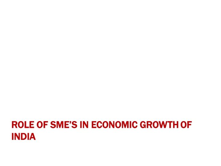 role of role of sme s india india