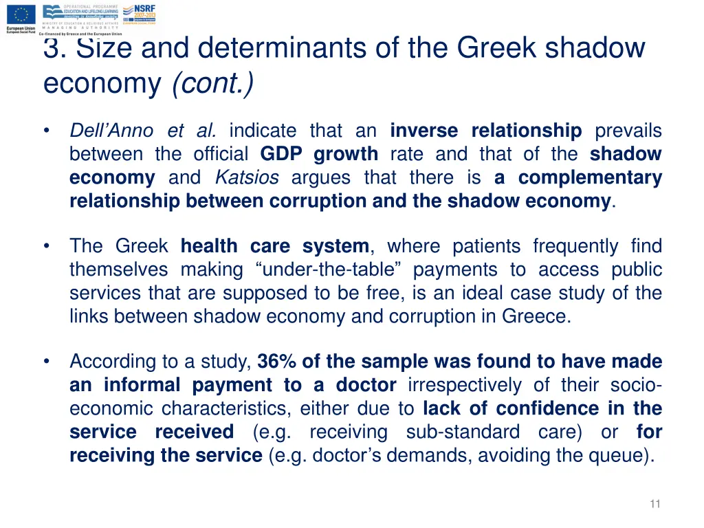 3 size and determinants of the greek shadow 2