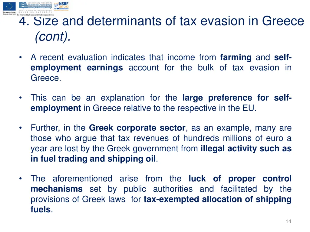 4 size and determinants of tax evasion in greece 1