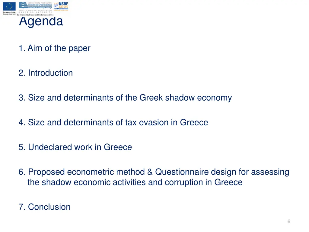 agenda