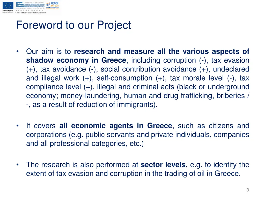 foreword to our project
