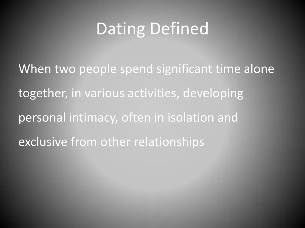 dating defined