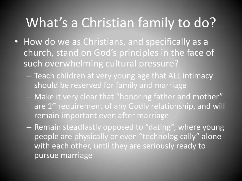 what s a christian family