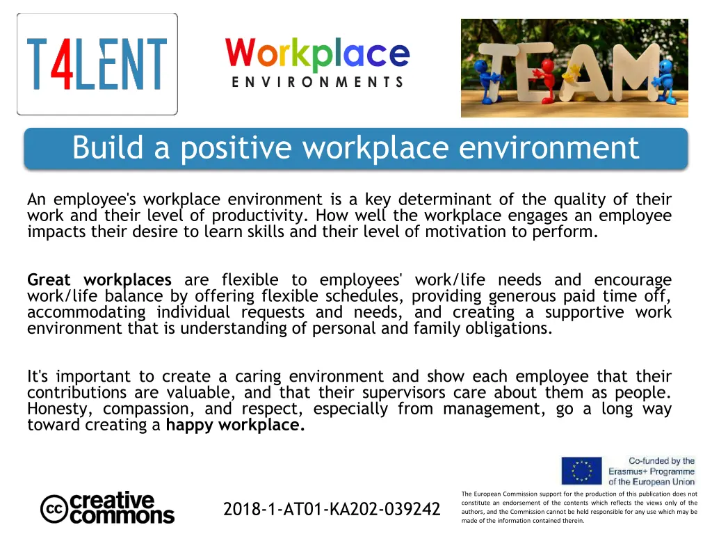 build a positive workplace environment