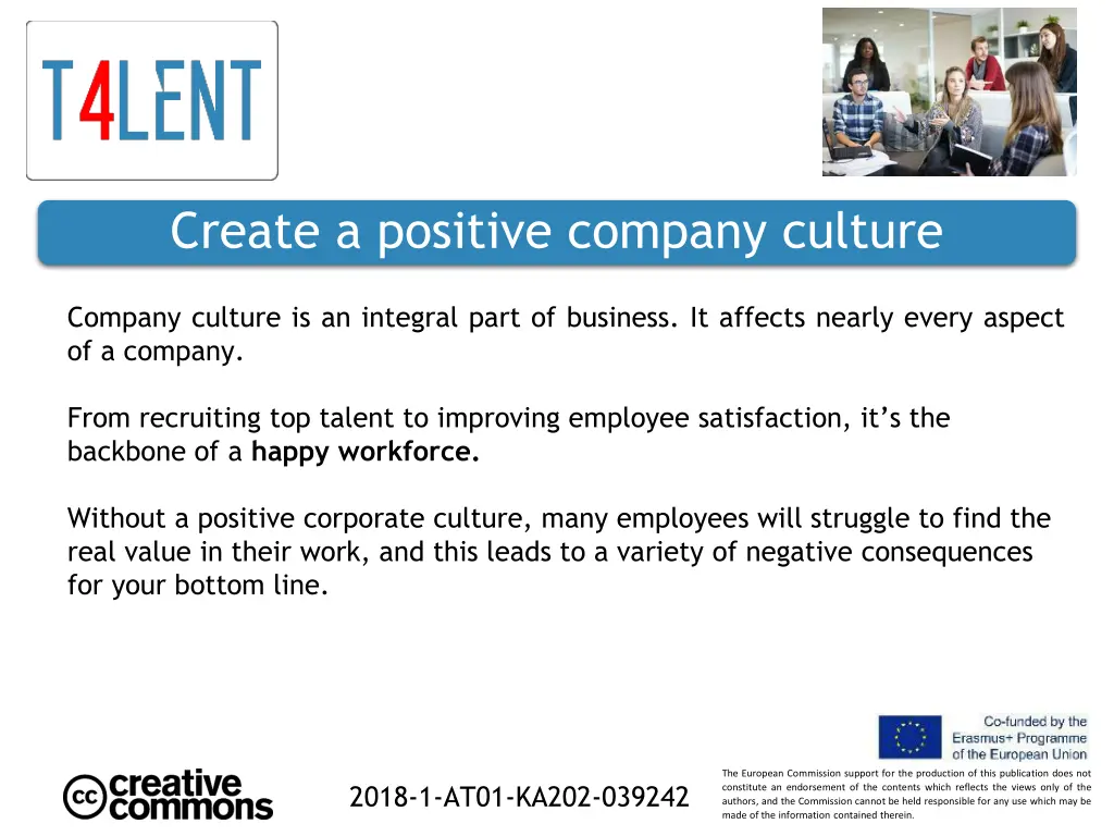 create a positive company culture 1