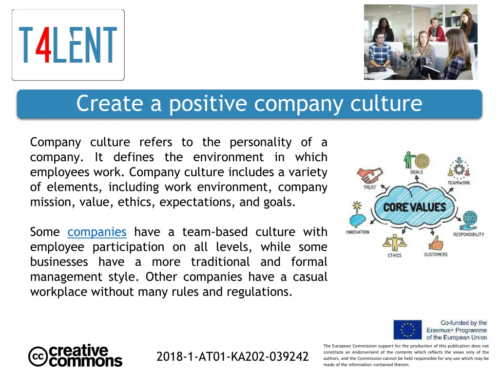 create a positive company culture