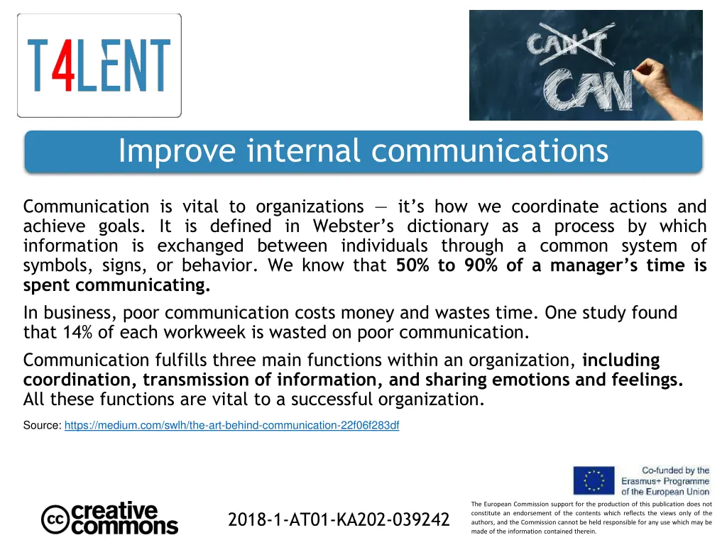 improve internal communications