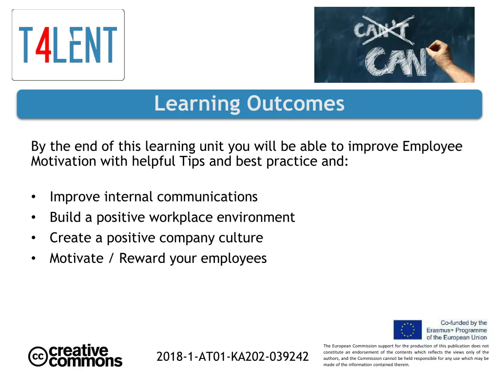 learning outcomes
