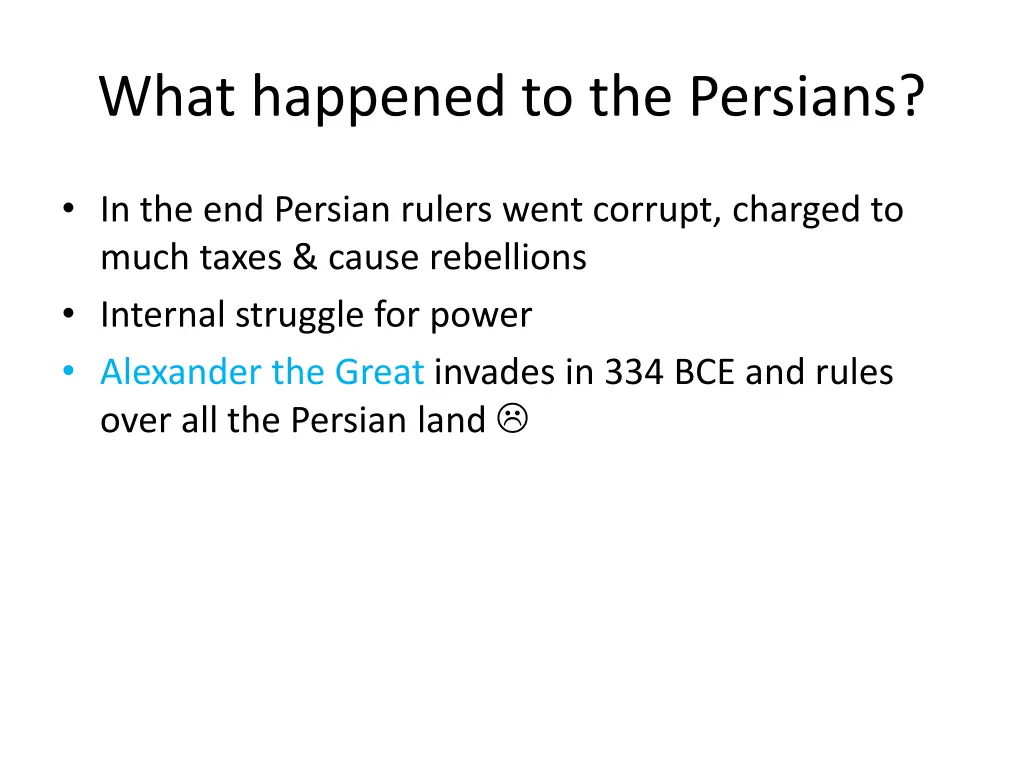 what happened to the persians