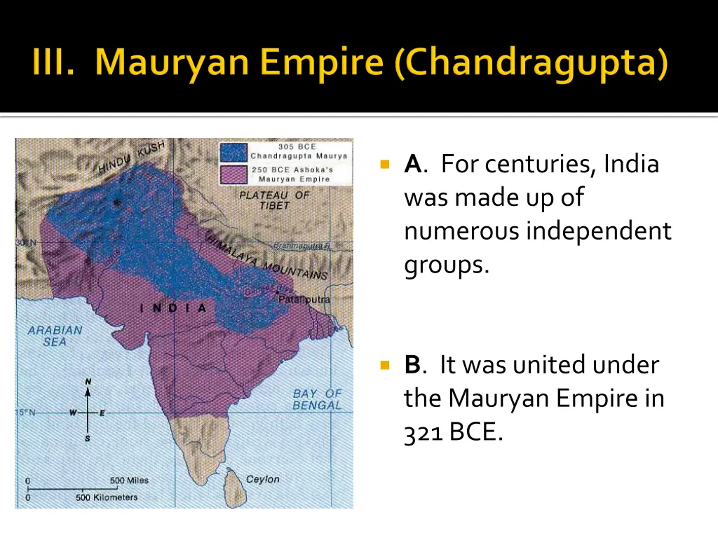 a for centuries india was made up of numerous
