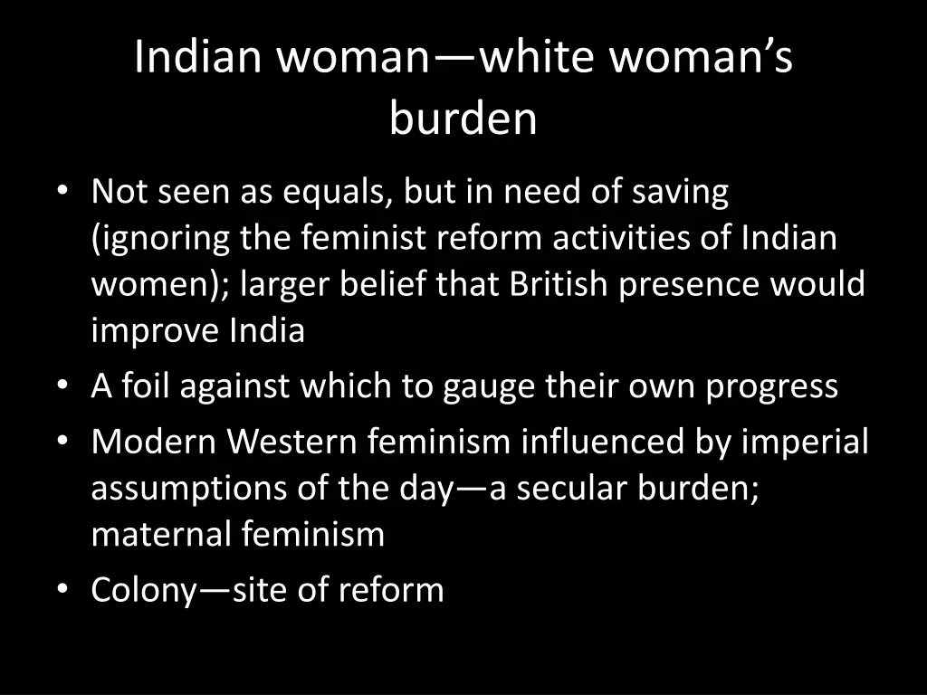 indian woman white woman s burden