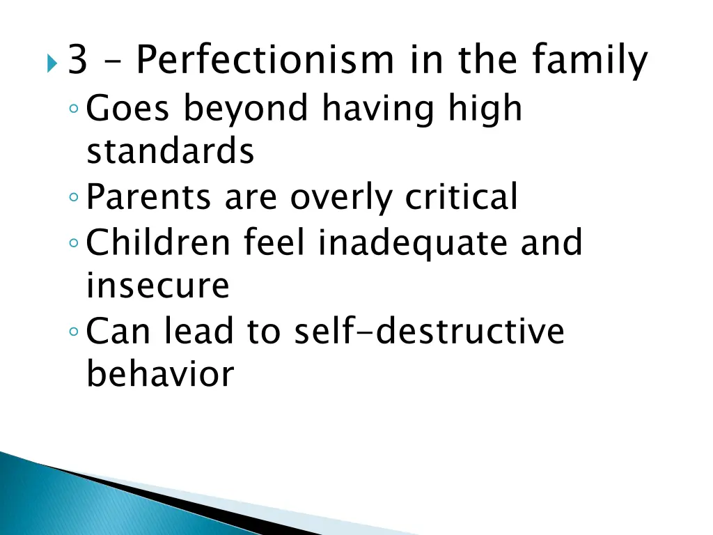 3 perfectionism in the family goes beyond having