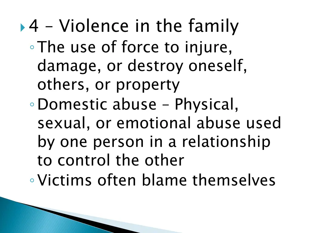 4 violence in the family the use of force
