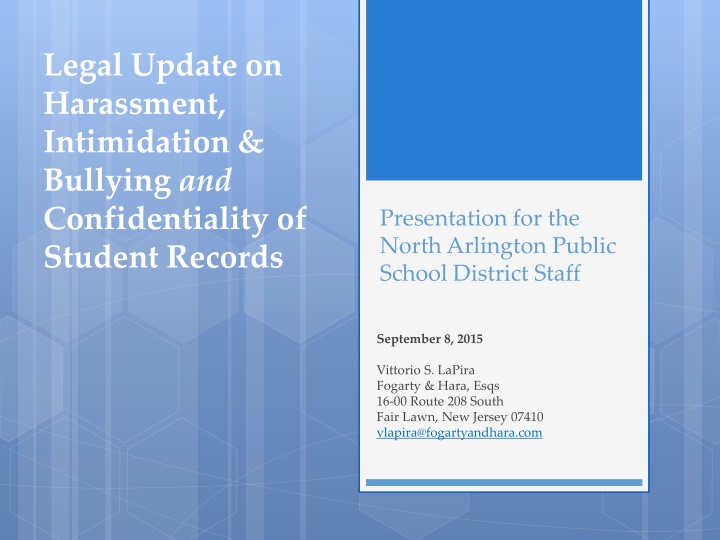 legal update on harassment intimidation bullying