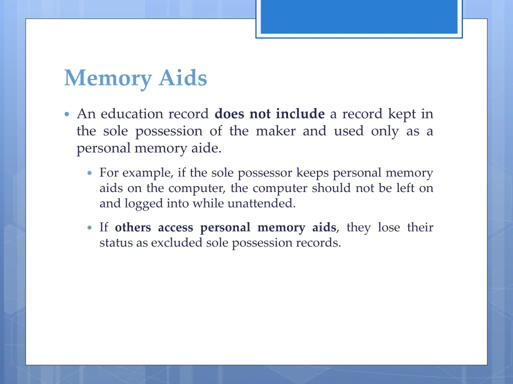memory aids