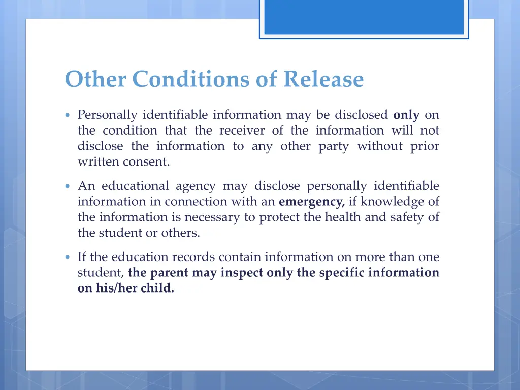 other conditions of release