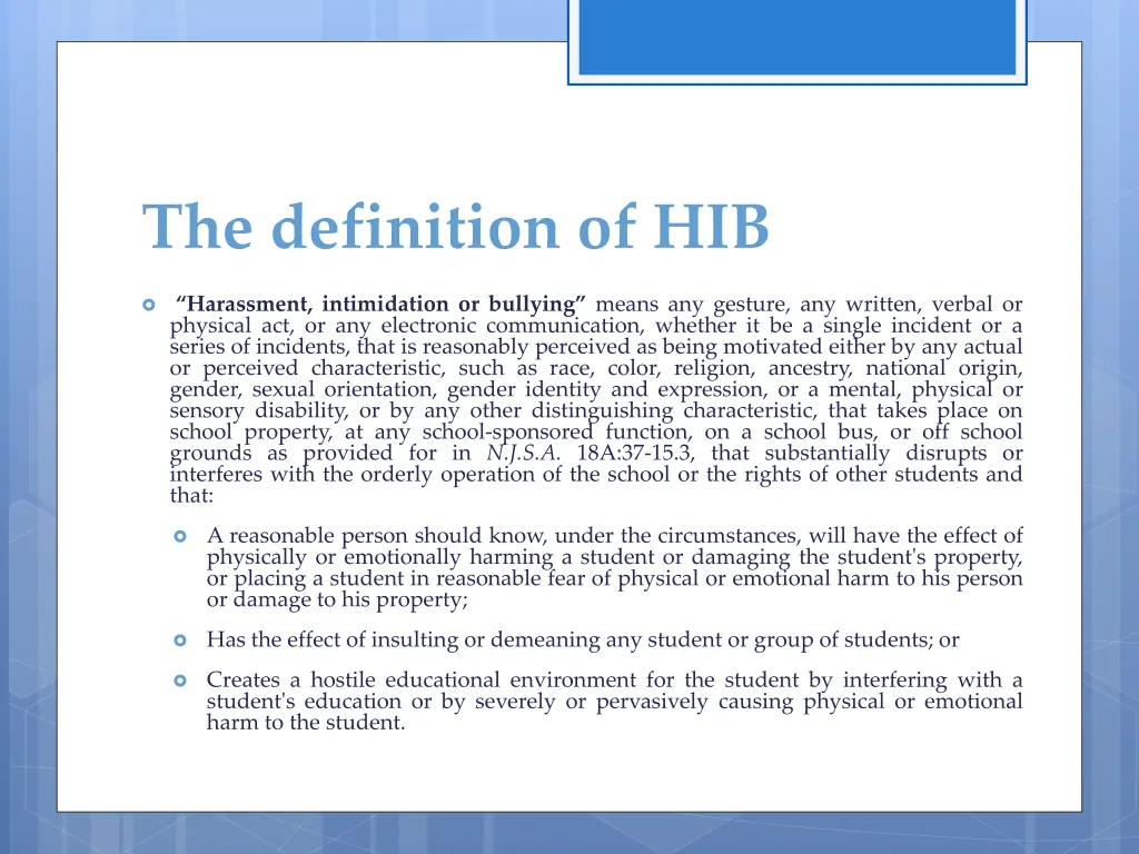 the definition of hib
