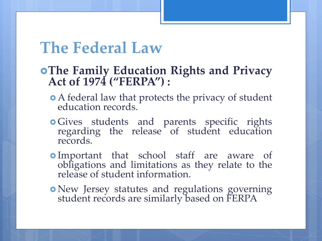 the federal law