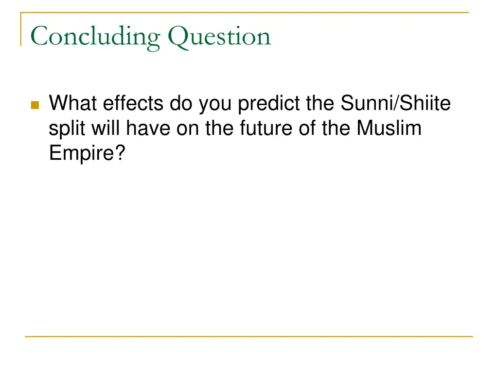 concluding question