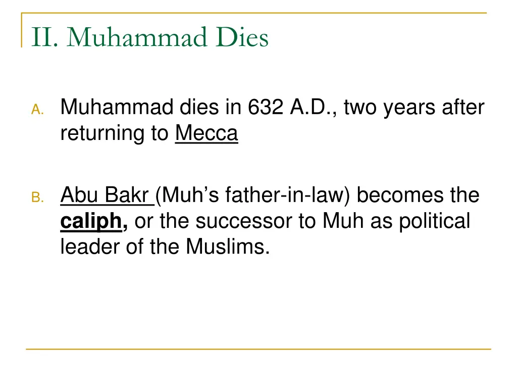 ii muhammad dies