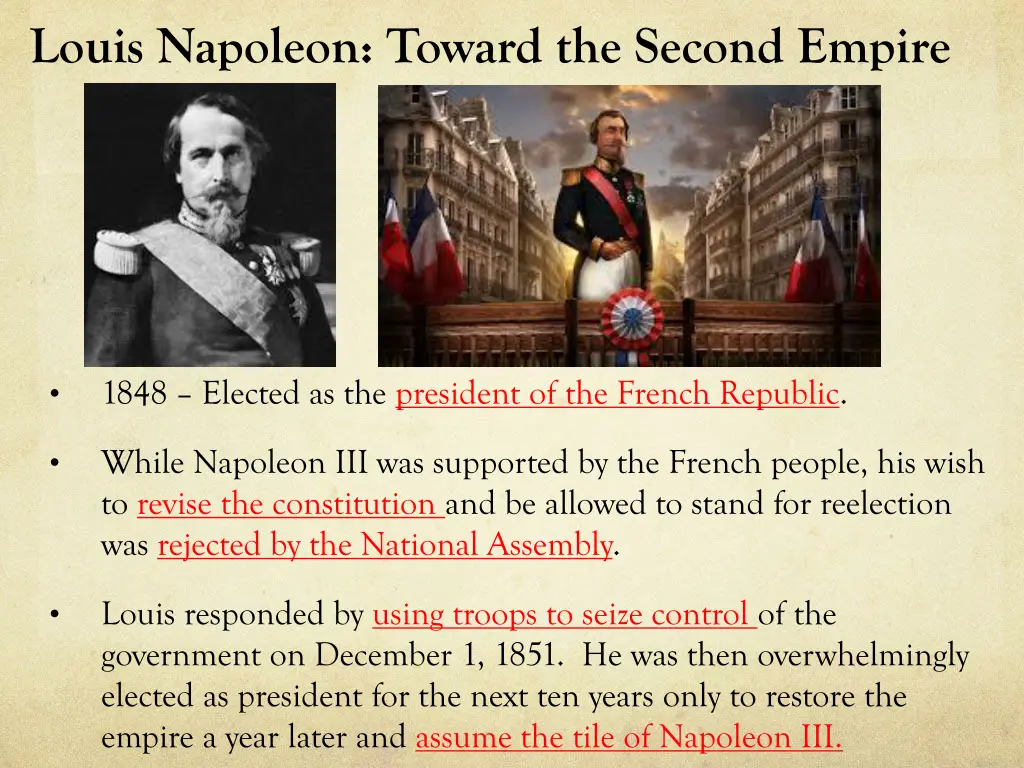 louis napoleon toward the second empire