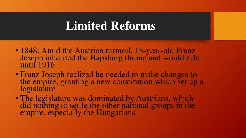 limited reforms