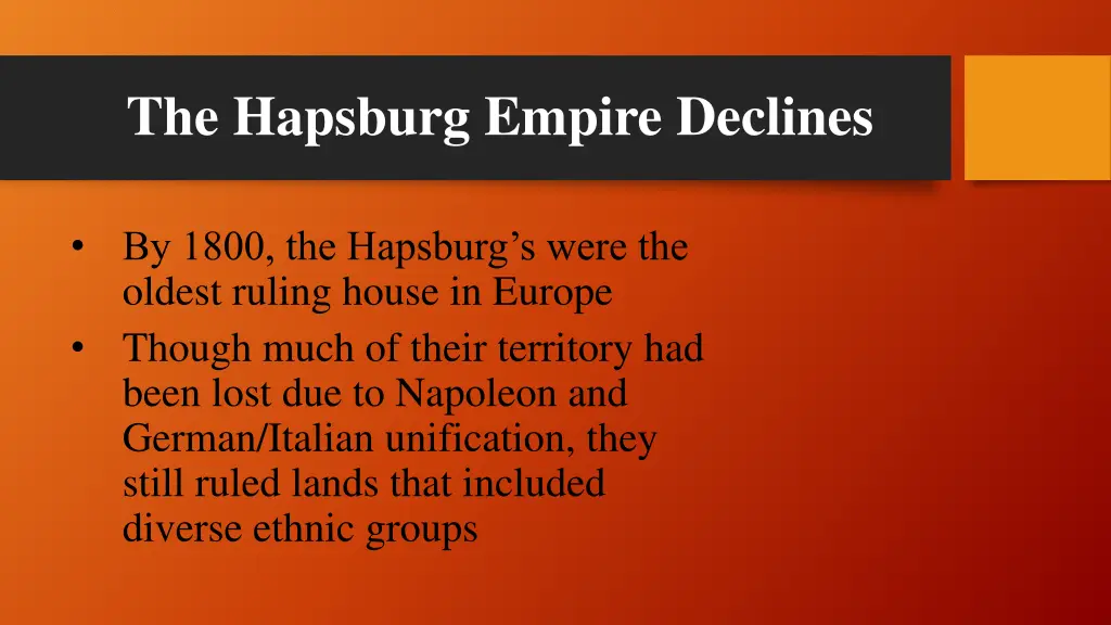 the hapsburg empire declines