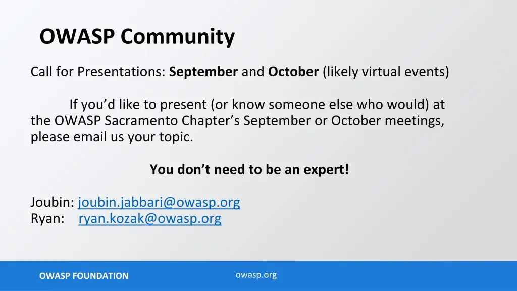 owasp community