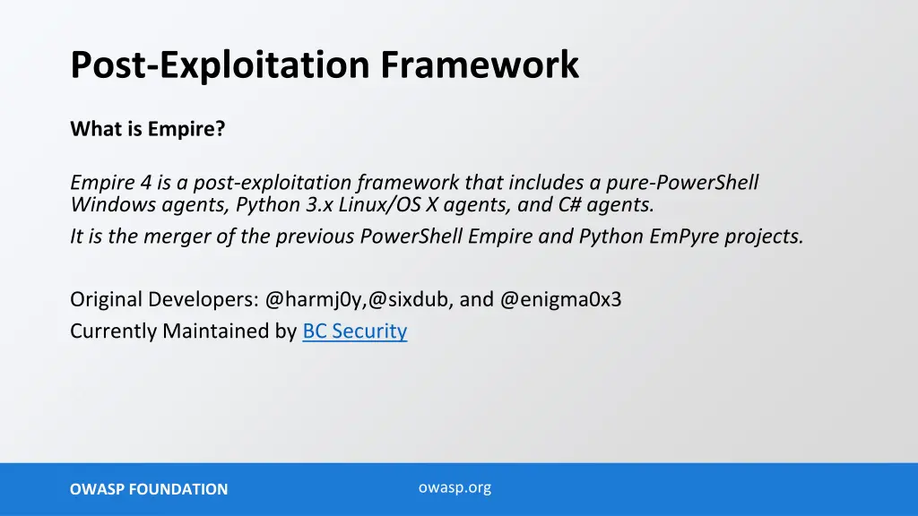 post exploitation framework
