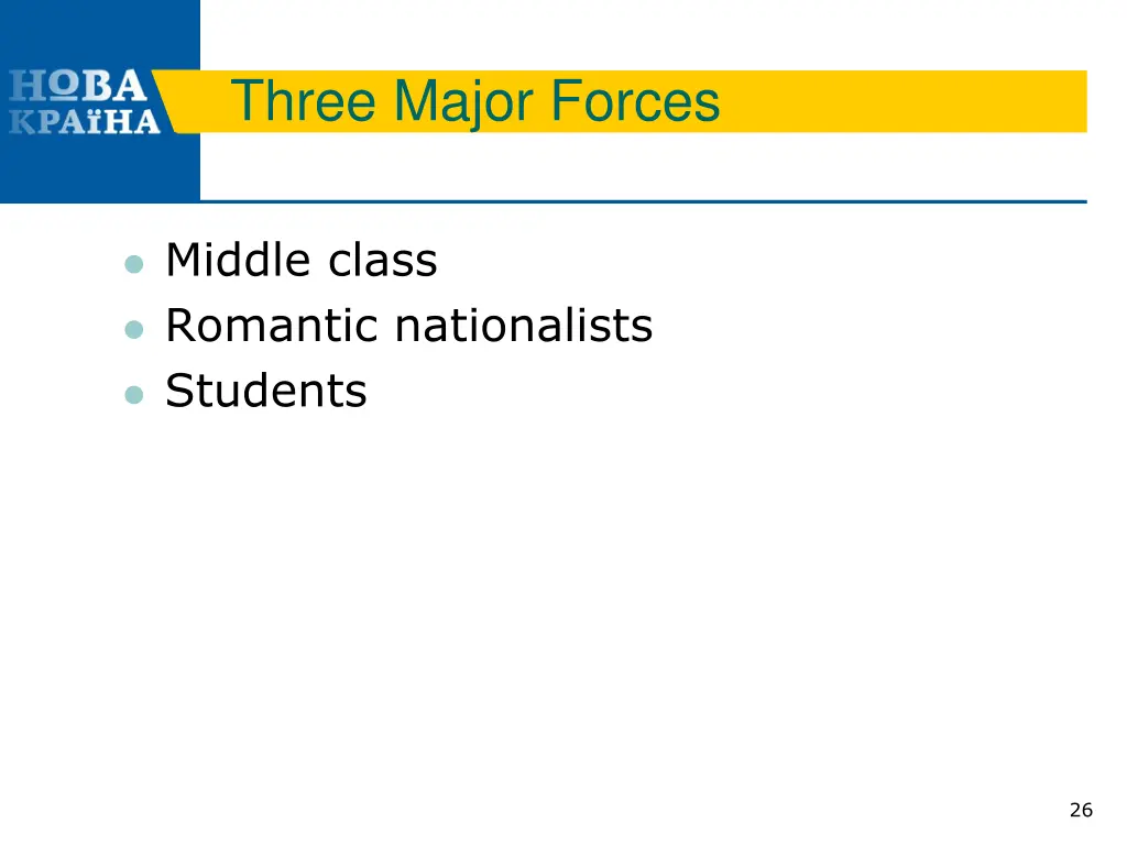 three major forces