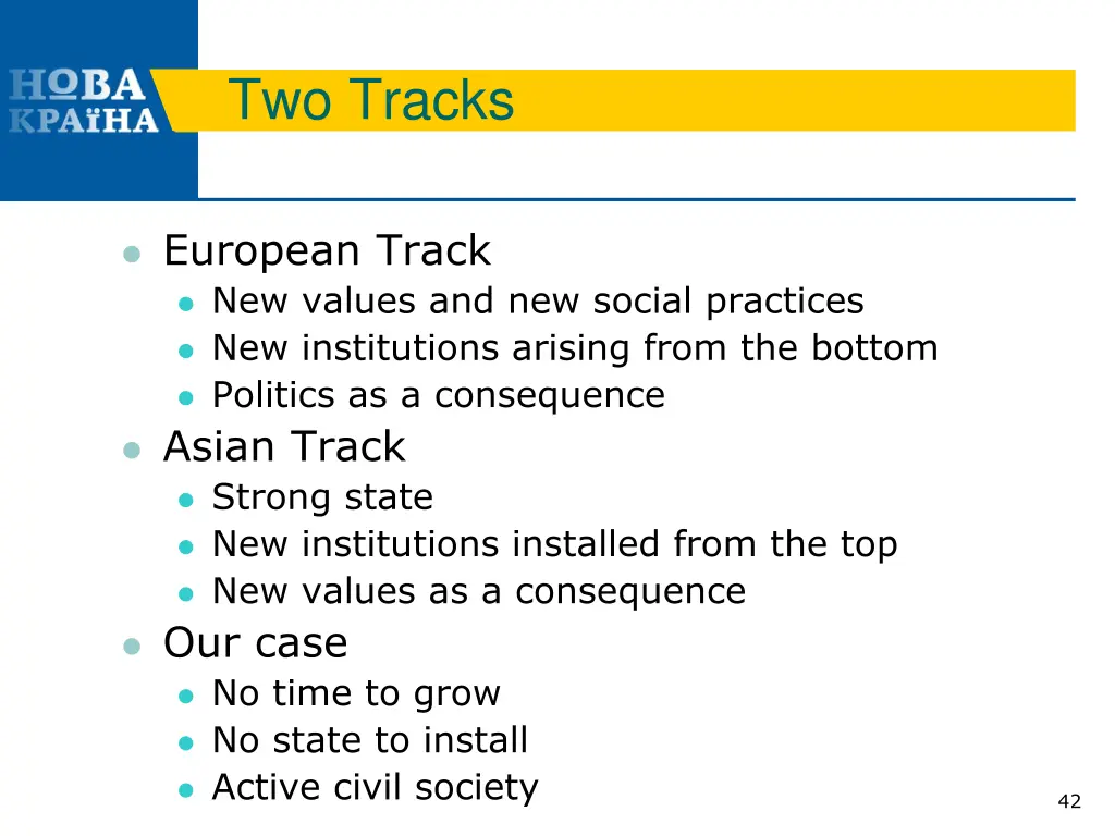 two tracks