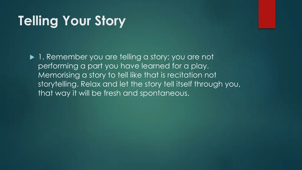 telling your story 1