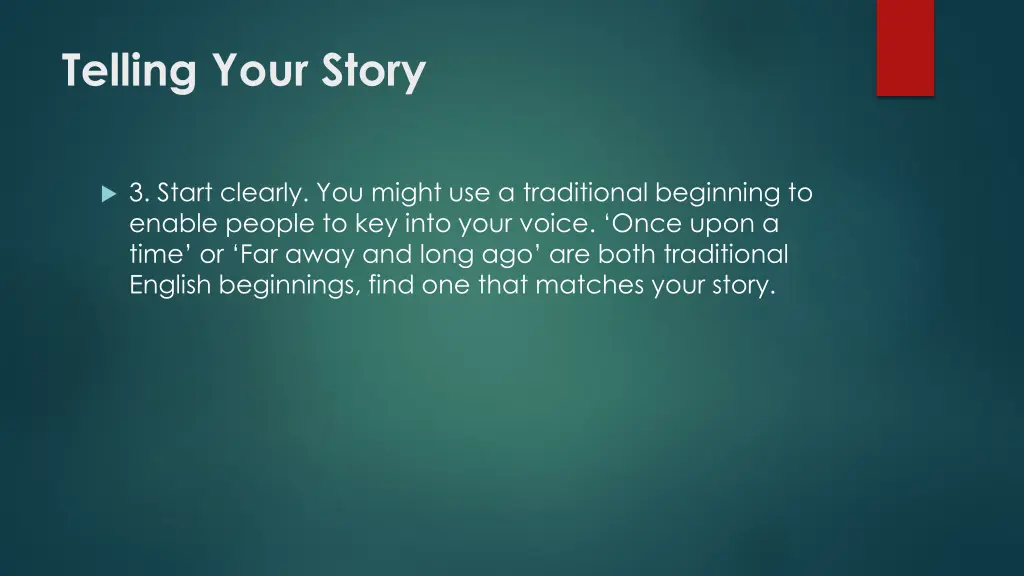 telling your story 3