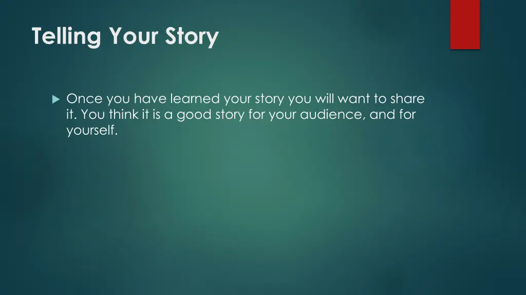 telling your story