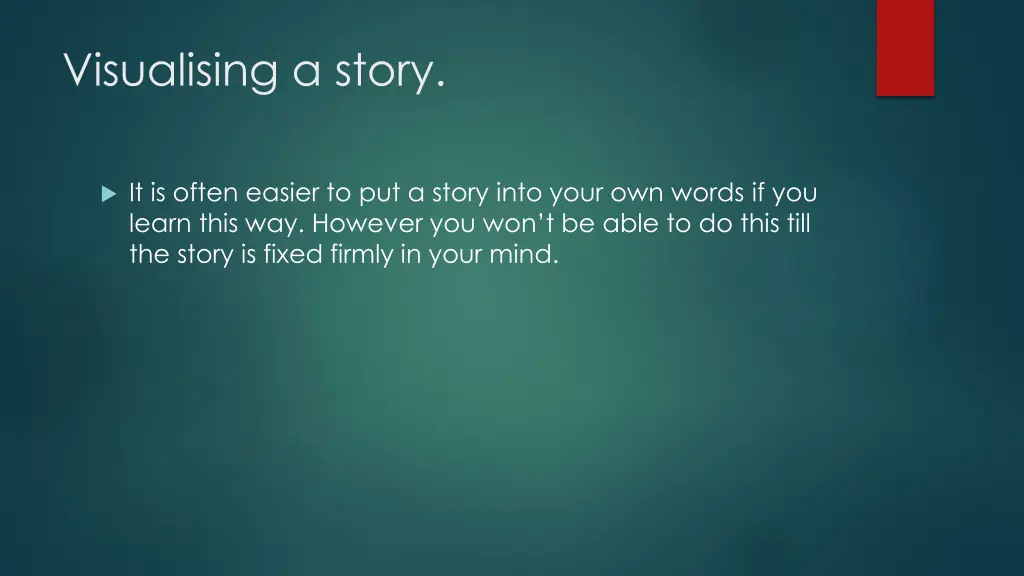 visualising a story