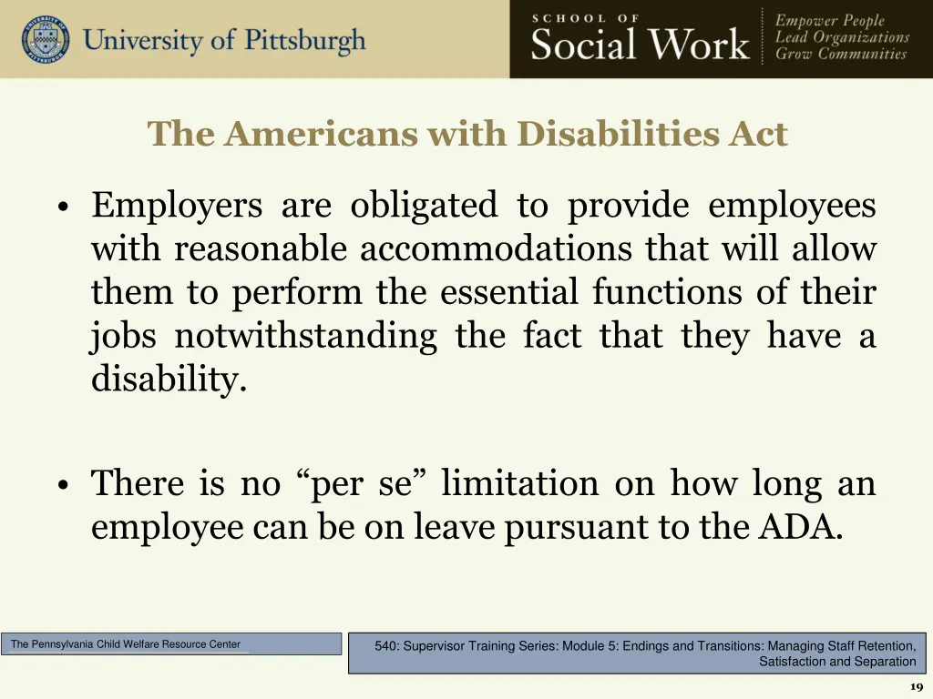 the americans with disabilities act