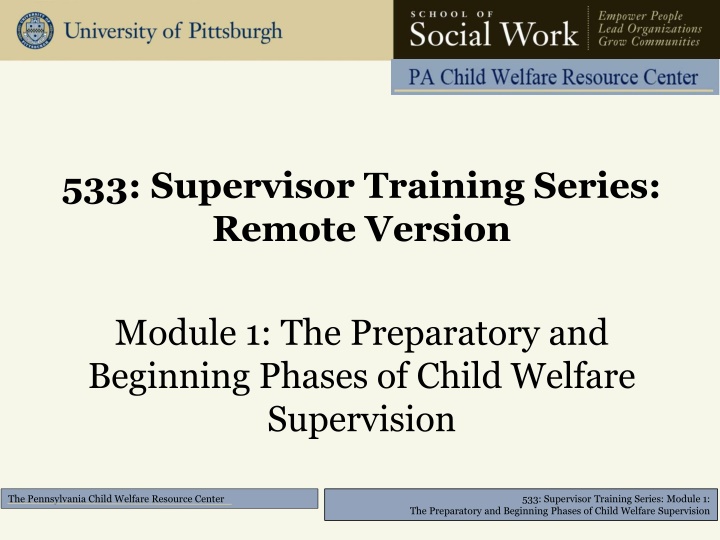 533 supervisor training series remote version