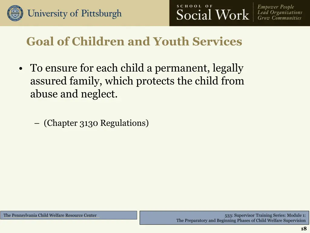 goal of children and youth services