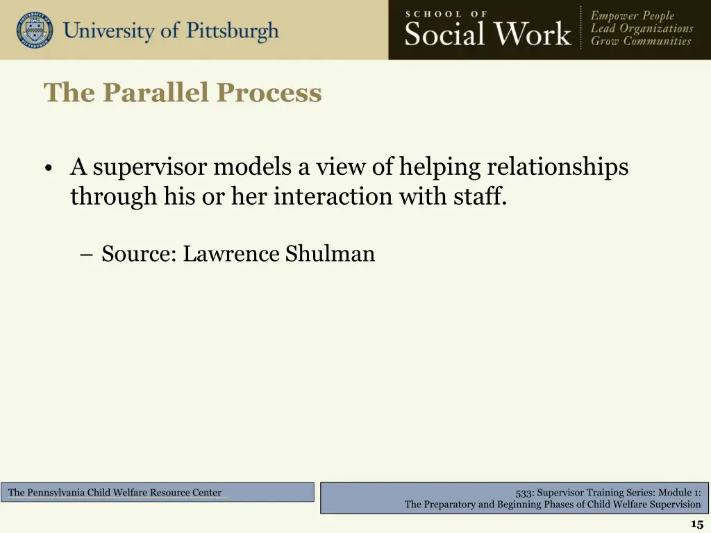 the parallel process