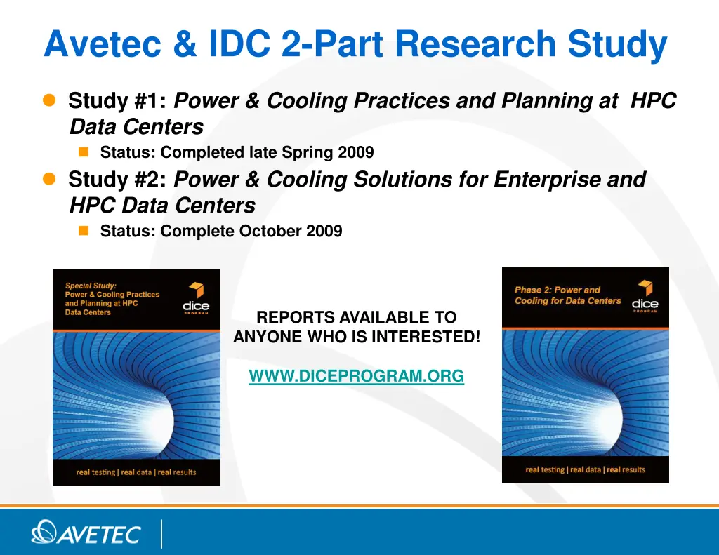 avetec idc 2 part research study
