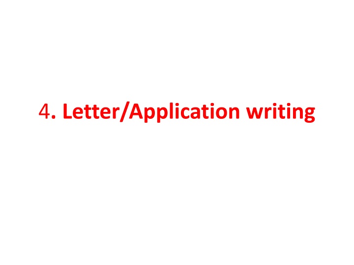 4 letter application writing