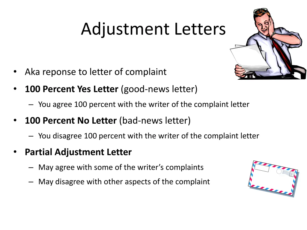 adjustment letters