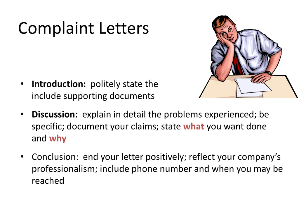 complaint letters