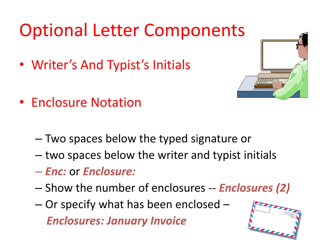 optional letter components 1